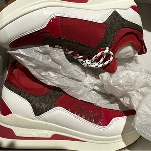 Red & Brown MK Sneakers